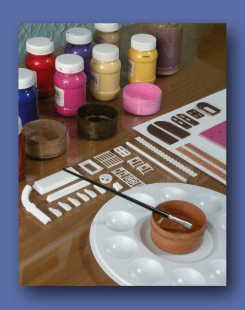 Kit de manualidad para pintar y armar tu mini fachada