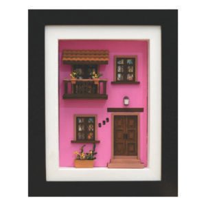 Cuadro de mini fachada Casa pueblito Rosa 2
