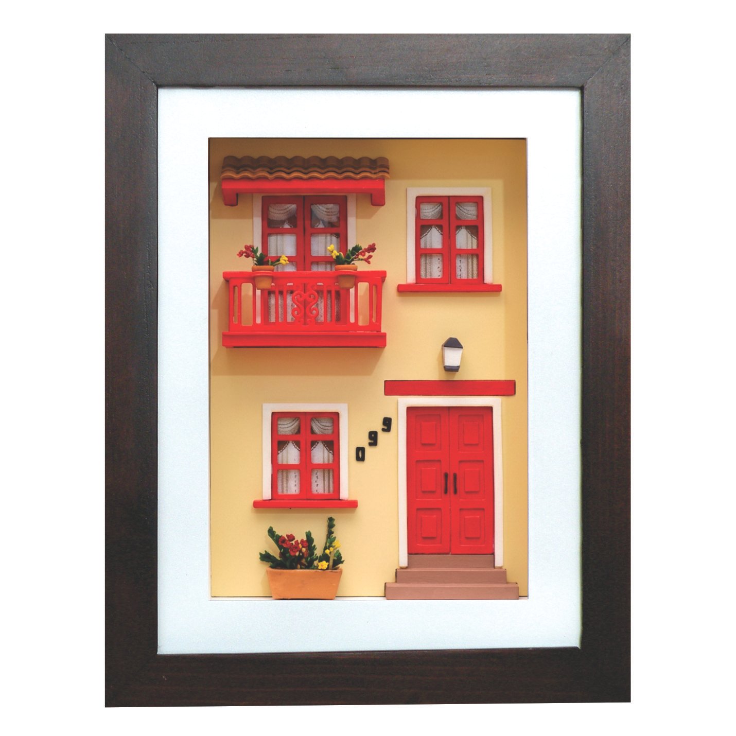Cuadro de mini fachada Casa pueblito paja
