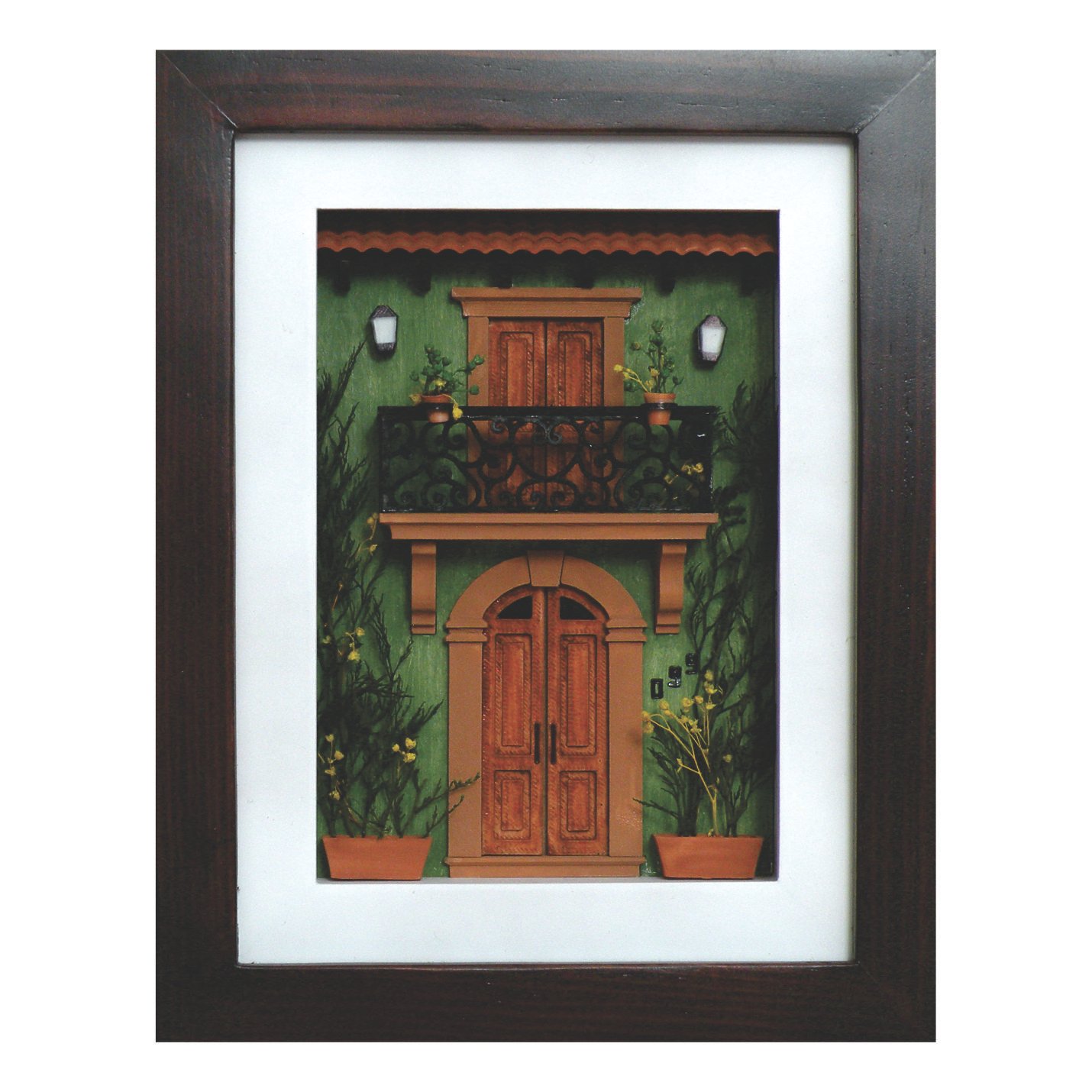 Cuadro de mini fachada Casa real verde