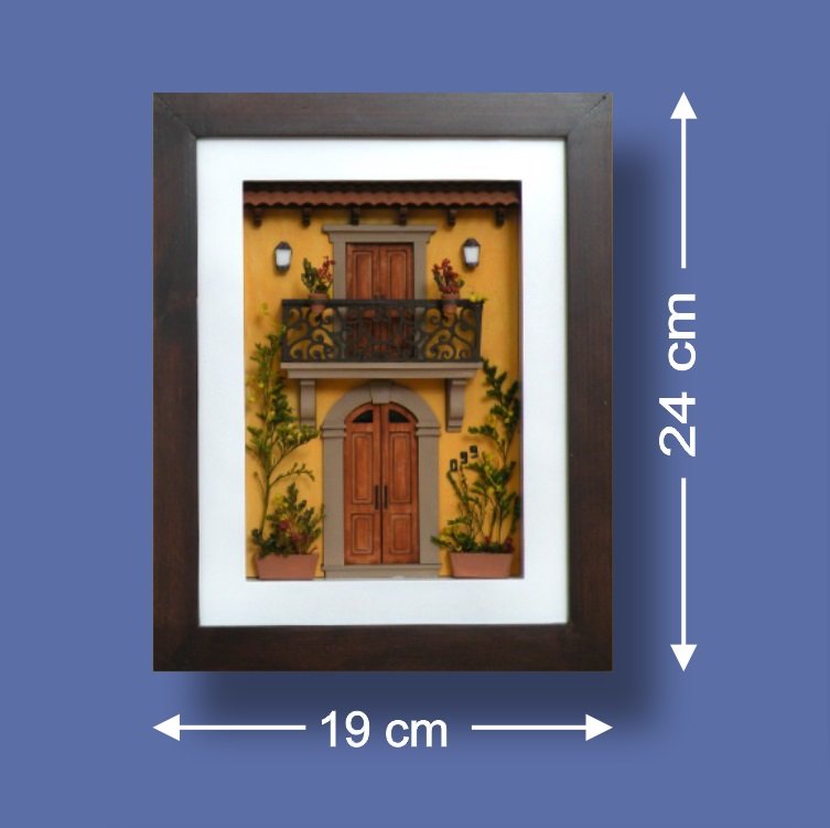 Medidas generales del cuadro de mini fachada Mini Arte