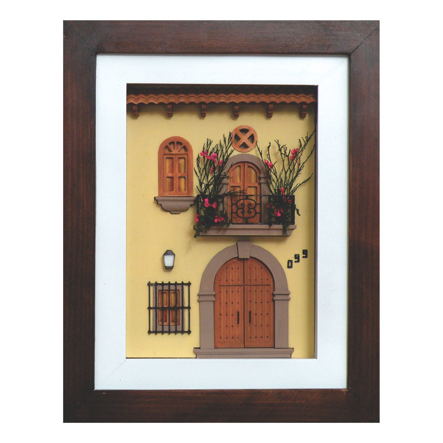 Cuadro de mini fachada Rincón mexicano paja
