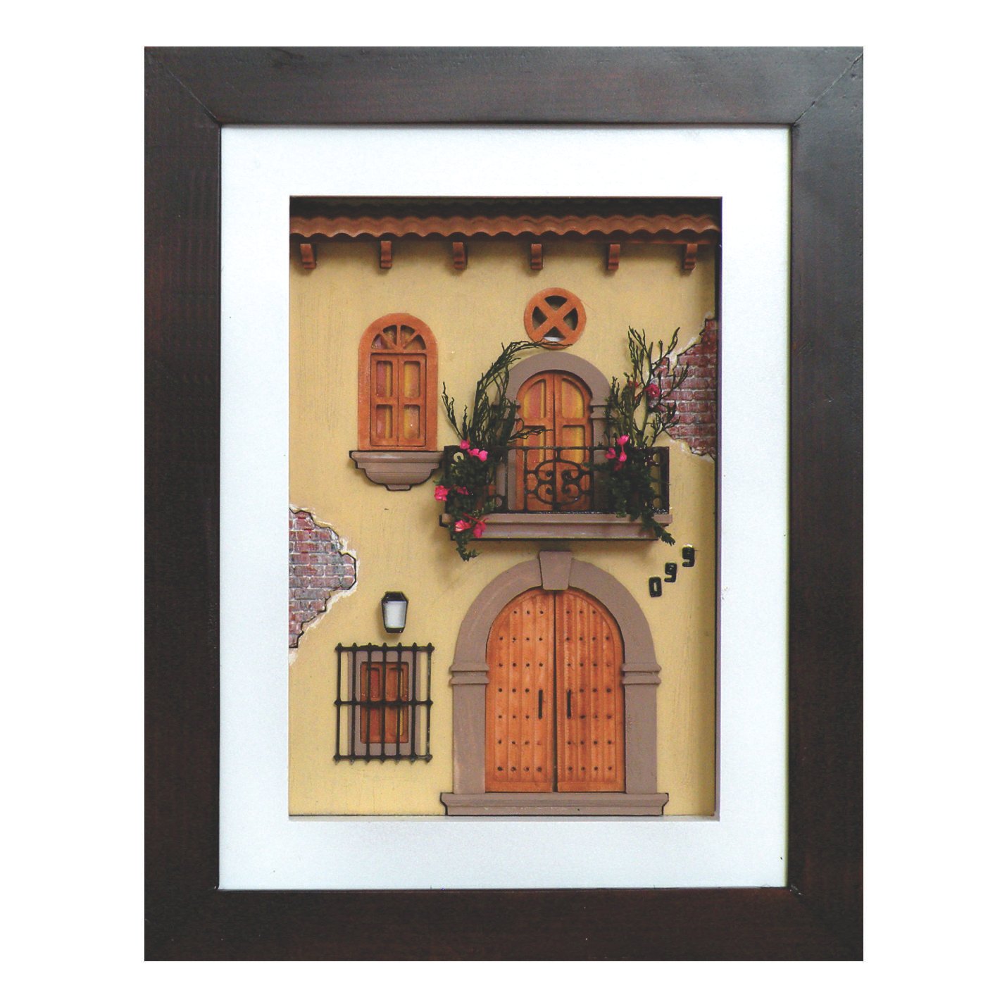 Cuadro de mini fachada Villa paja