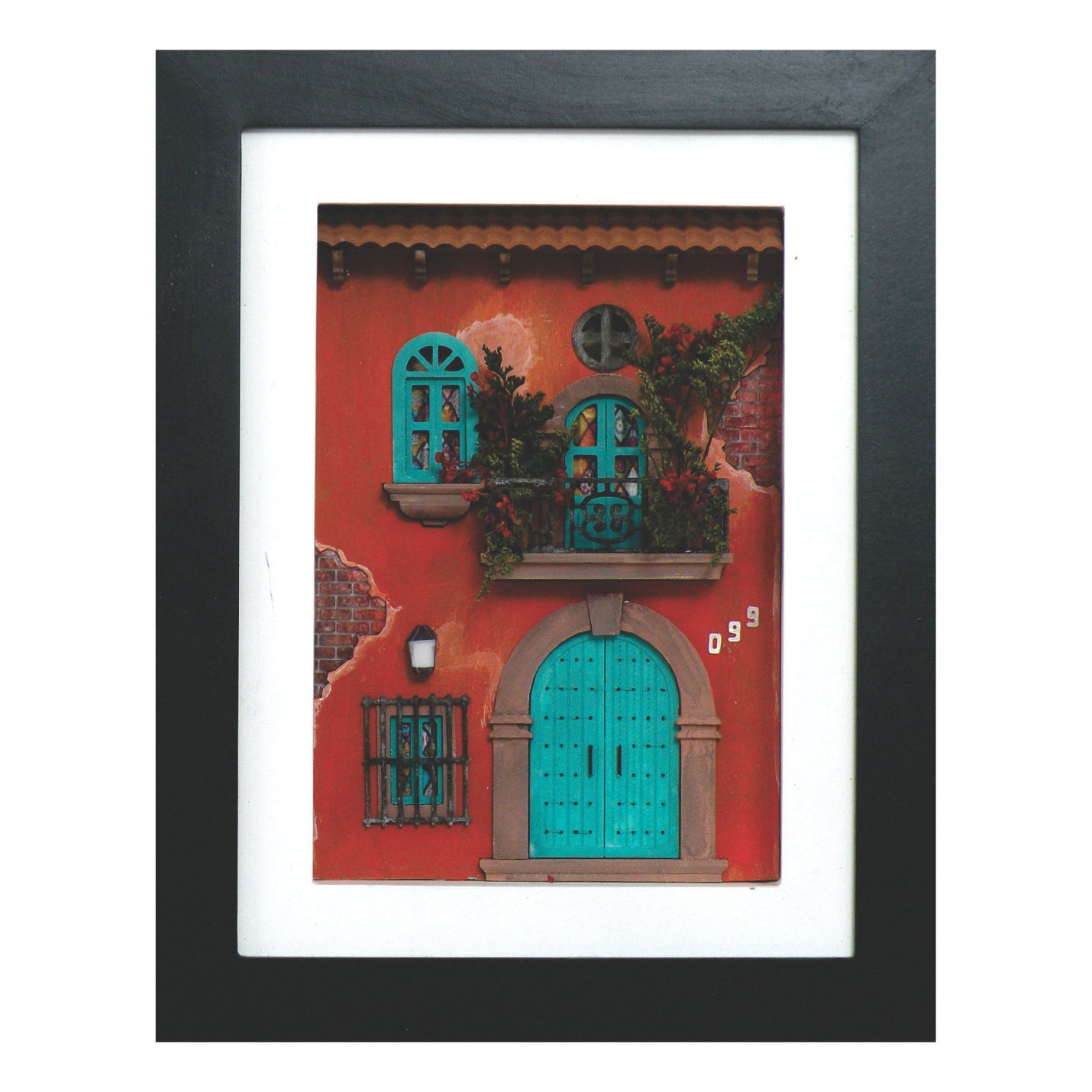 Cuadro de mini fachada Villa roja